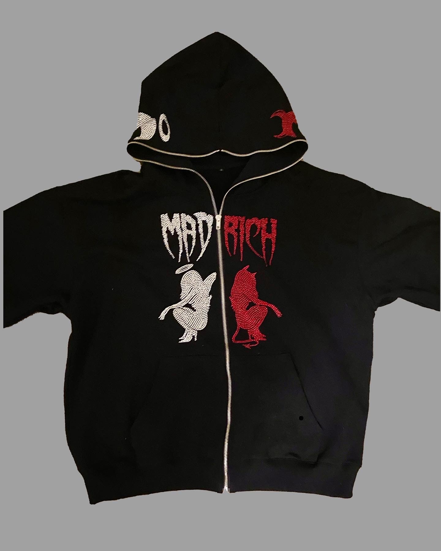 Good Conscious/Bad Conscious Rhinestone Full Zip