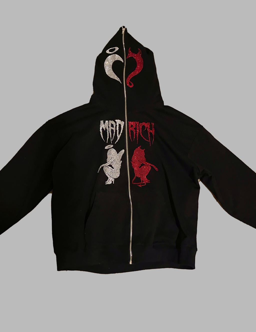 Good Conscious/Bad Conscious Rhinestone Full Zip